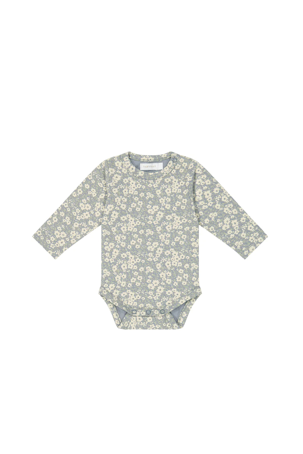 Organic Cotton Long Sleeve Bodysuit - Greta Griffin Floral