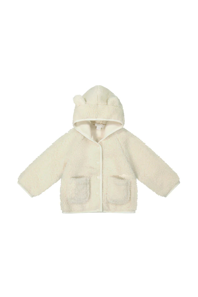 Tatum Recycled Polyester Sherpa Jacket - Natural *SIZE 6-12*