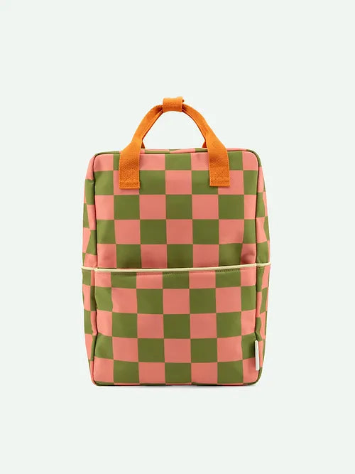 backpack large | farmhouse | checkerboard | sprout green