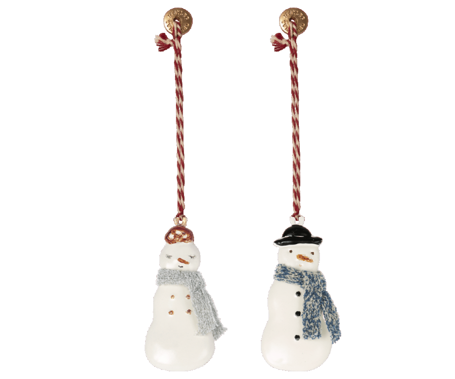 Metal ornament, Snowman (2 colors)