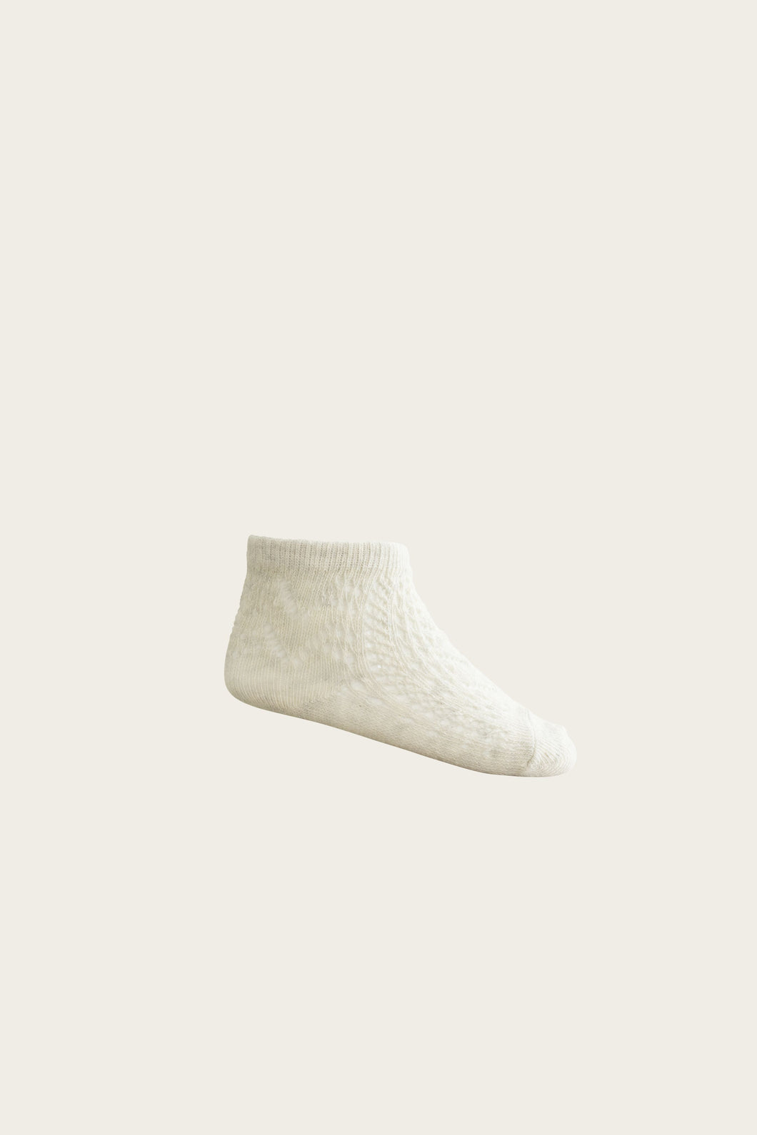 CABLE WEAVE ANKLE SOCK - OATMEAL