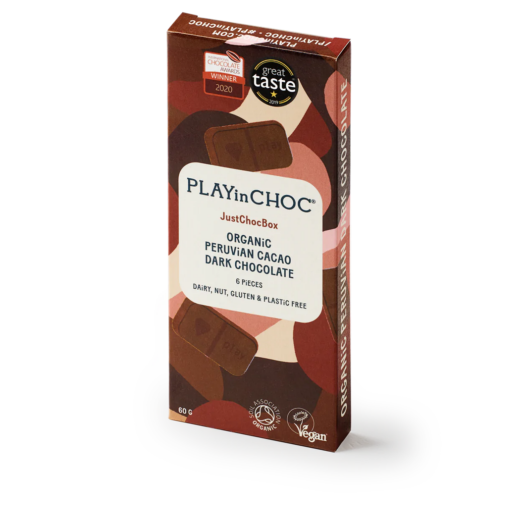 JustChoc Box Organic Peruvian Cacao Dark Chocolate