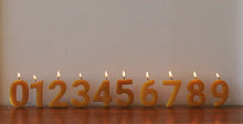 Load image into Gallery viewer, Beeswax Number Candles

