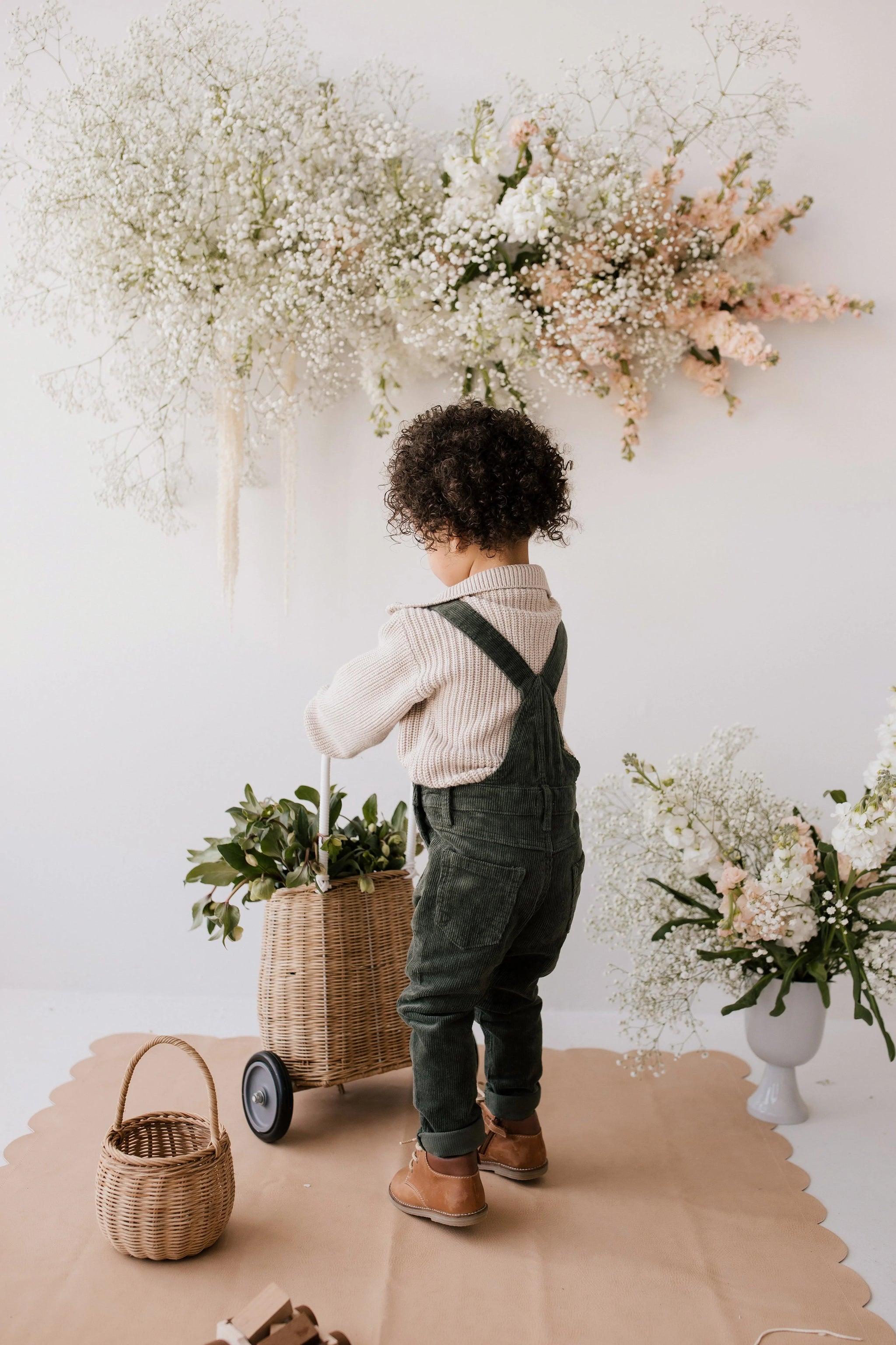 ARLO CORD OVERALL - DEEP PINE