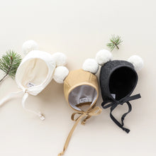 Load image into Gallery viewer, Camel Double Pom Bonnet Cotton-Lined
