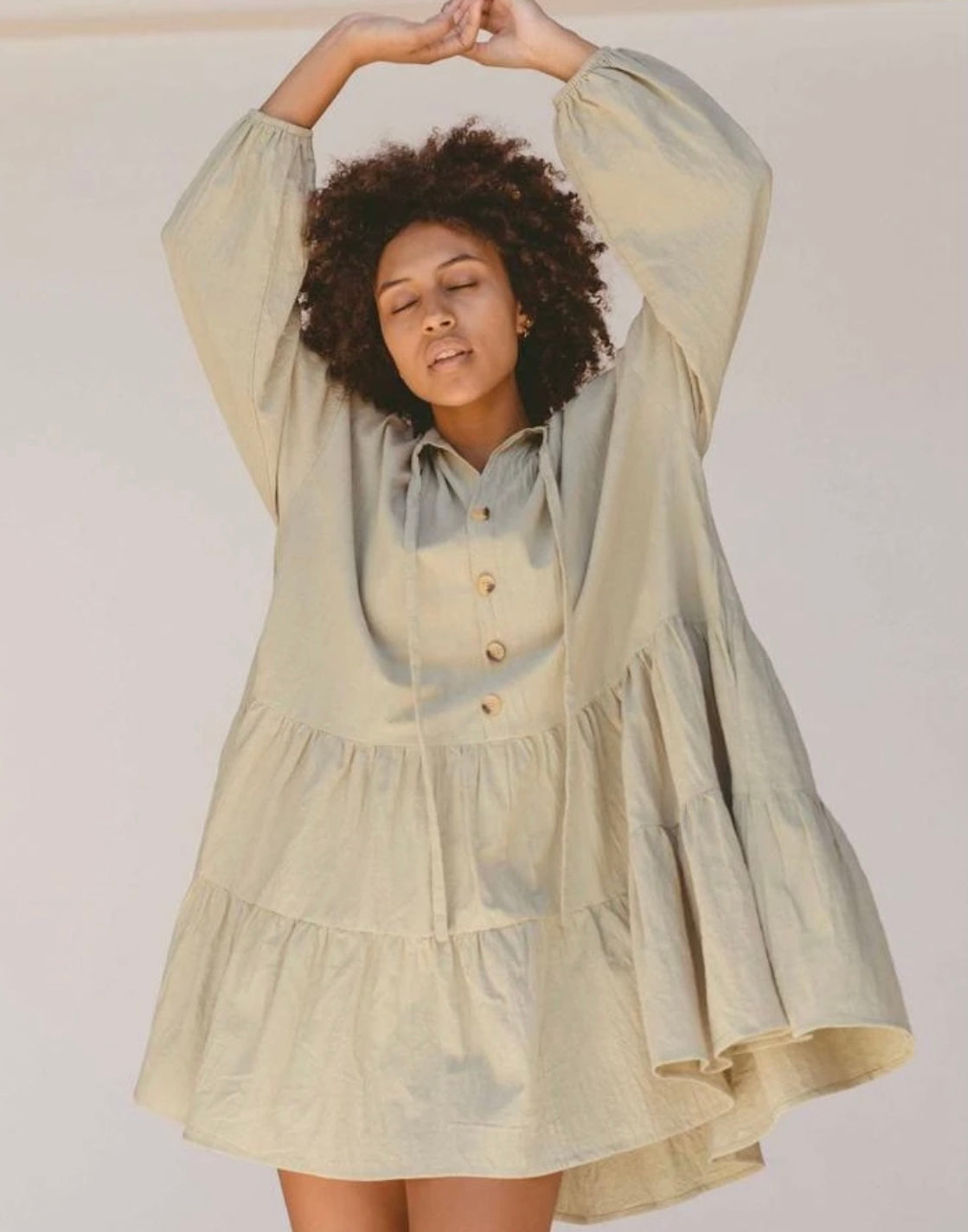 Avalon Smock Dress // Sage *SIZE L/XL*