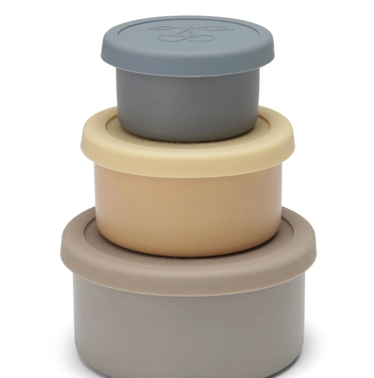 3 pack food boxes lid round - blue