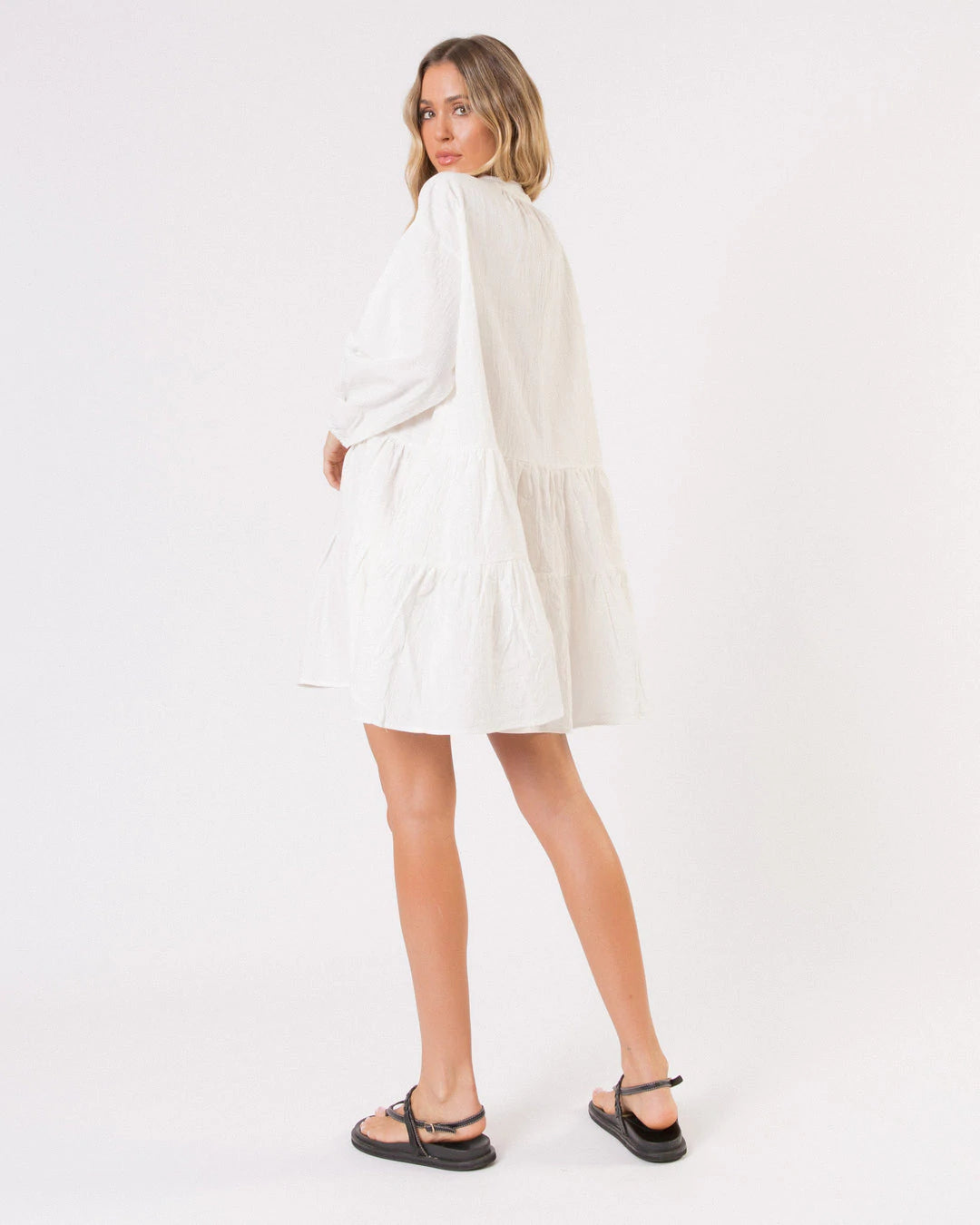 Avalon Smock Dress // White