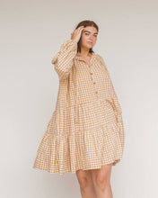 Load image into Gallery viewer, Avalon Smock Dress // Caramel Gingham

