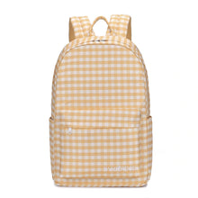 Load image into Gallery viewer, Caramel Gingham Junior Backpack
