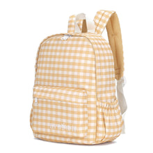 Load image into Gallery viewer, Caramel Gingham Mini Backpack
