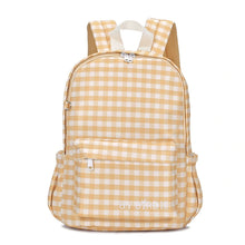 Load image into Gallery viewer, Caramel Gingham Mini Backpack
