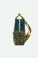 Load image into Gallery viewer, backpack large | golden | edison teal + flower field green
