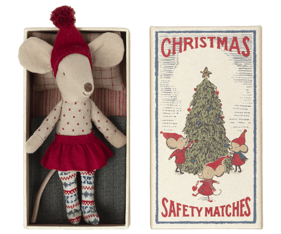 Christmas mouse in matchbox, Big sister