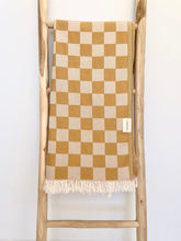 Load image into Gallery viewer, Checker Turkish Towel / Throw - Mustard
