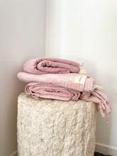Load image into Gallery viewer, Checker Turkish Towel / Throw - Blush Pink
