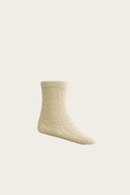Load image into Gallery viewer, CABLE WEAVE KNEE HIGH SOCK - SANDSTONE
