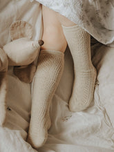 Load image into Gallery viewer, CABLE WEAVE KNEE HIGH SOCK - SANDSTONE
